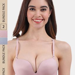 Amour Secret Pack Of 2 Lightly Padded Push-up Bra PD2016_Rbn_Sblu-image-140