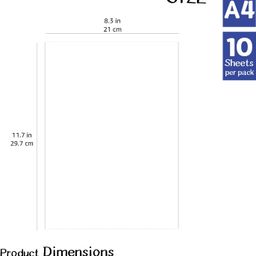 TimeTech White Dry Erase Sheets - 10 Sheets of A4 - Adhesive Whiteboard Wallpaper Decal - White Board Contact Paper for Refrigerator, Desk, Office & Kids Room - Dry Erase Board White Sticker image 2