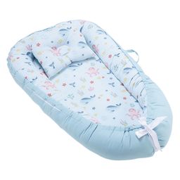 haus & kinder Baby Sleeping Pod Portable Adjustable Crib Bassinet - Blue-12