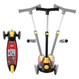 Zyamalox Dynamic Kids Kick Scooter: 3 Adjustable Heights, Foldable Design, Attractive PVC Wheels, Rear Brakes, Ages 3+, 40 kg Weight Capacity, Black-14
