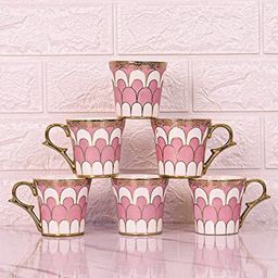 Femora Water Drop Scale Pattern Golden Tea Mugs, Ceramic Tea Cups, Coffee Mugs-image-75
