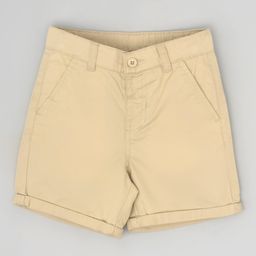 YOUMAA Cotton Solid Shorts - Khakhi-image-99