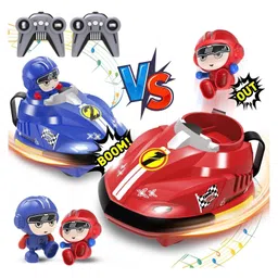 Azhari Remote Control Battle Bumper Car Toys for Kids, with Light & Music & Sound Race Cars for 2 Player Racing Toy for Kids Color May Vary-picture-49