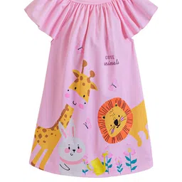 Hopscotch Girls Printed Ruffle Nightdress-picture-46