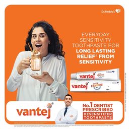 Vantej Tooth Sensitivity Toothpaste - 100g, White image 2