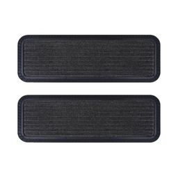 Black gold 2Pc Black Anti Slip Doormats-20