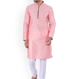 Sadree Men Solid Kurta with Churidar-image-58