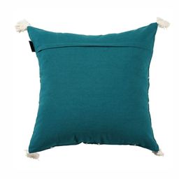 Ode & Cleo Turquoise Blue & White Set of 2 Abstract Square Cushion Covers image 5