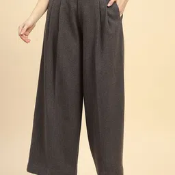 Global Republic Women Smart Loose Fit High-Rise Trousers-image-30