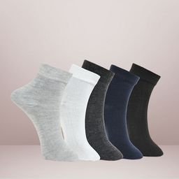 MJE Pack Of 5 Comfortable Ankle-Length Socks-image-94