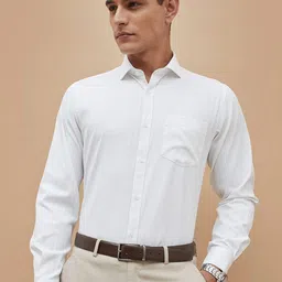 CODE by Lifestyle Men Slim Fit Vertical Striped Spread Collar Cotton Formal Shirt-image-82