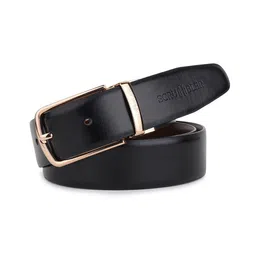 JND Men Textured Leather Reversible Formal Belt-image-96