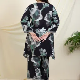 DEEBACO Plus Size Printed Tunic & palazzo Co-Ords image 5