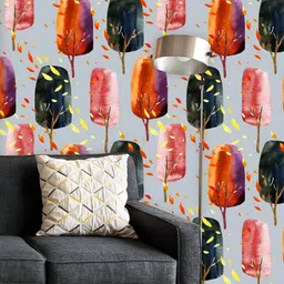 ArtzFolio Printed UV-Resistant Anti-Bacterial Abstract Autumn Pattern Peel & Stick Wallpaper-image-96