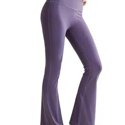 eleg & stilance Women Purple High-Waisted Flared Bootcut Bell Bottom Slim Fit Legging Pant-picture-13