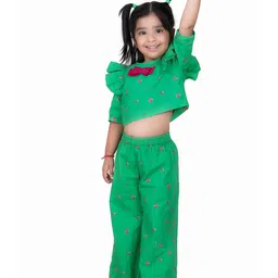 Kiddorama Girls Printed Top with Palazzos-image-4