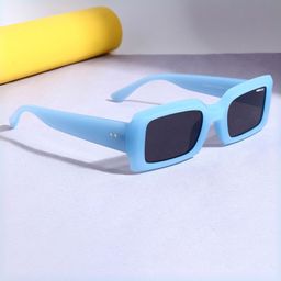 SUNGLASSIC Victoria Unisex Aqua Blue Polarized Rectangle Sunglasses Victoria-Aqua-B.Black-image-82
