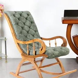 DZYN Furnitures Green Teak Wood Rocking Chair-image-72