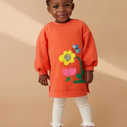 JC SPARKLE Girls Floral Embroidered Sweatshirt With Leggings-image-29