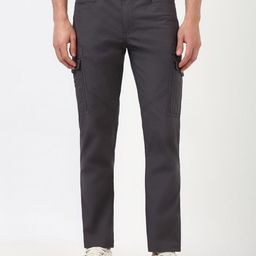 Peter England Casuals Men Mid-Rise Cargos Trousers-image-43