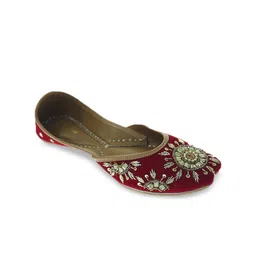 Fulkari Women Ethnic Mojaris Flats-37