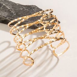 Shining Diva Fashion Gold-Plated Cuff Bracelet-image-50