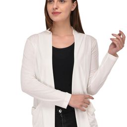 The Roadster Lifestyle Co Long Sleeves Front Open Shrug-40