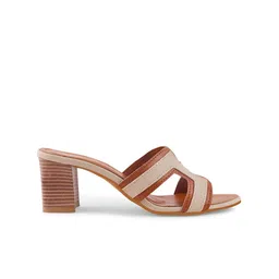 JM Looks Ethnic Block Sandals with Tassels image 4