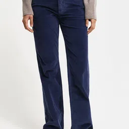 GANT Women Printed Flared Chinos Trousers-image-12