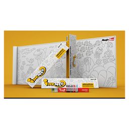Inkmeo Reusable Aquarium Colouring Roll - White Yellow-17