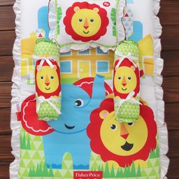 Fisher Price Mattress Set Lion & Elephant Print Multi Colour - 4 Pieces-picture-23