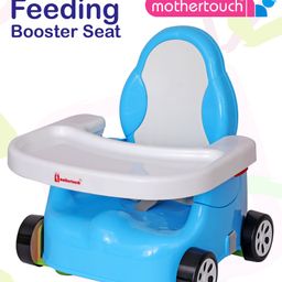Mothertouch Car Shaped Feeding Booster Seat - Blue White-image-84