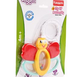 Giggles My Little Butterfly Teether Rattle - Yellow Red-0