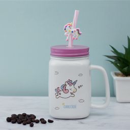 A Vintage Affair Unicorn Ceramic Mason Jar - 400 ml-27
