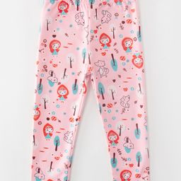 Kookie Kids Full Length Leggings Girl Print - Pink-image-48