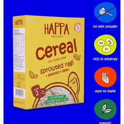 Happa Organic Kids Food Sprouted Ragi Almonds And Dates Porridge Mix - 200 gm-5