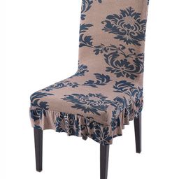 HOKIPO Coffee Brown Printed Chair Cover-picture-8