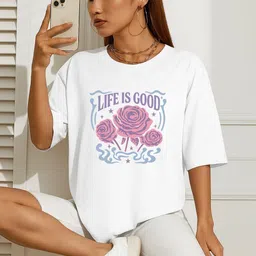 SZN Women Graphic Printed Oversized T-shirt-picture-27