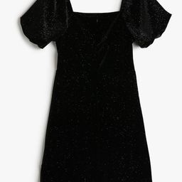 Koton Girls Square Neck Embellished A-Line Dress-image-63