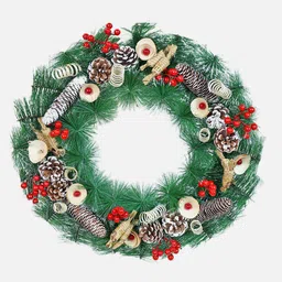 Little Surprise Box LLP Frosty Vintage Chocolates With Pinecones Christmas Wreath-picture-47