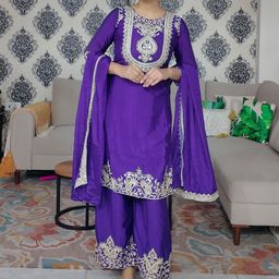 Moda Rapido Women Ethnic Motifs Embroidered Regular Thread Work Kurta with Palazzos & With Dupatta-picture-28