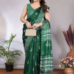 vj fashion Floral Printed Art Silk Saree-picture-35