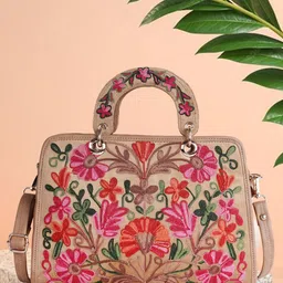 VELUCIA Women Floral Textured Structured Handheld Bag-39