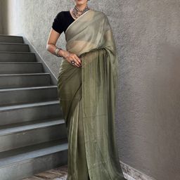 KAYOMMI Striped Pure Chiffon Ready to Wear Saree-image-94