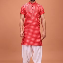 SHIWAM ETHNIX Men Floral Printed Kurta with Salwar-picture-24