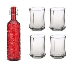 SOMIL Red Glass Airtight Can Bottle-image-88