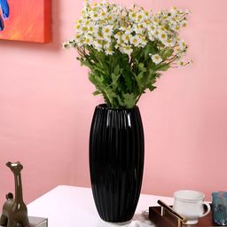 TAYHAA White And Green 2 Pieces Wildflower Artificial Flowers With Pot-18