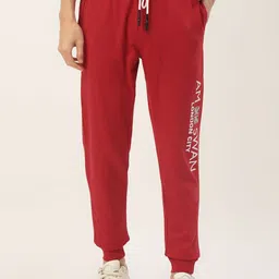 AMSWAN Men Printed Cotton Mid-Rise Joggers-image-55