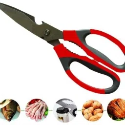1Pcs Stainless Steel Kitchen Scissors Shears Tool Using for Chicken Poultry Fish Meat Vegetables Herbs Scissors-image-41