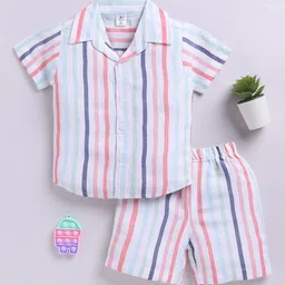 Clt.s Unisex Kids Striped Pure Cotton Night suit-picture-35